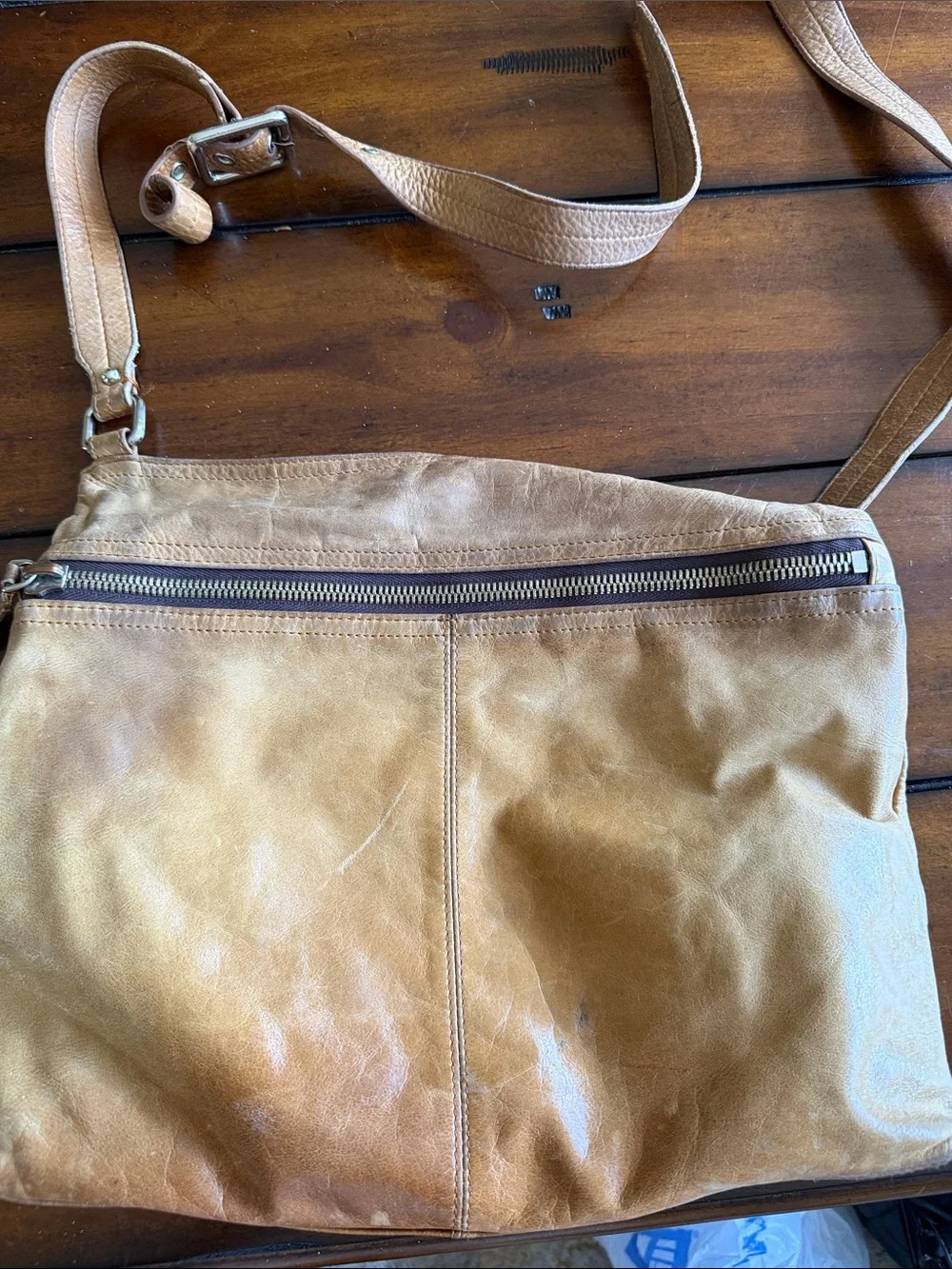 HOBO Tan Leather Crossbody Hobo Bag
